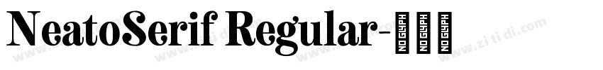 NeatoSerif Regular字体转换